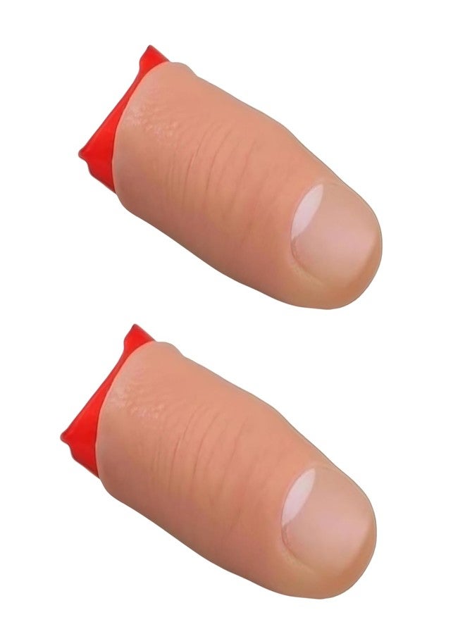 Dwuww 2Pcs Thumb Tip Magic Tricks Fake Thumb Tip Silk Vanish Magic Disappearing Silk Fake Thumb Tip Magic Gimmick for Magicians, Close-Up Magic Tricks, Stage Performances and Party Entertainment Decoration - Image 1